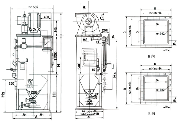 沖激式除塵器外形圖 沖激式除塵器外形圖