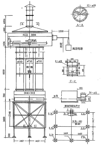 CJMA、CJMB型高壓靜電管式除塵器 CJMA、CJMB型高壓靜電管式除塵器